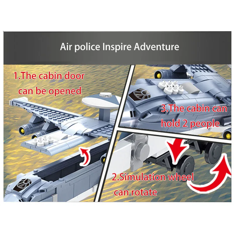 Конструктор детский Раннее предупреждение 464 блоков KJ-2000 Вторая мировая война Z-10