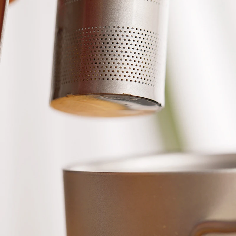 

Titanium Tea Leak Handle Tea Coffee Titanium Leak Tea Filter for Teapot Drinkware Camping Picnic Traveling Accessories