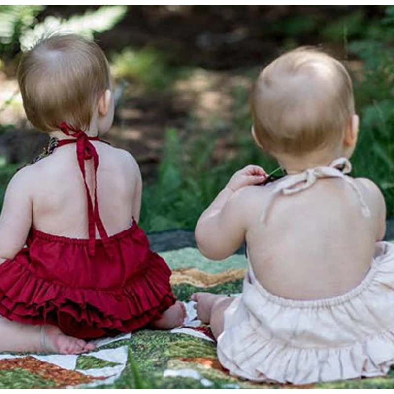 

Baby Girls Outfit Floral Romper Summer Clothes for Toddler Girls 0-3Y