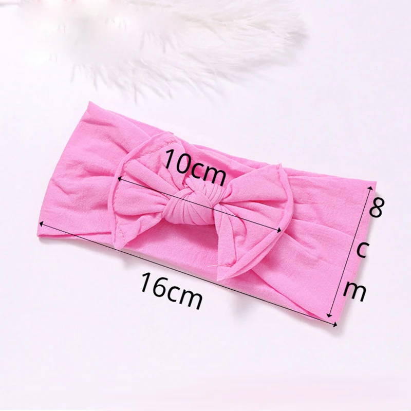 Turbante de nailon el&aacute;stico para reci&eacute;n nacido, bandana cl&aacute;sica para beb&eacute;, turbante de Color s&oacute;lido, accesorios para el cabello para ni&ntilde;os, 1 ud.-1