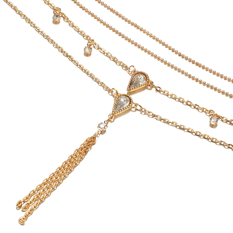 Для женщин индивидуальный модный обруч с кулоном и серьги со стразами ювелирное