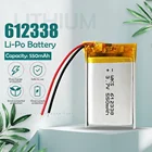 3,7 в 550 мАч 612338 литий-полимерный литий-ионный перезаряжаемый аккумулятор для dvr MP3 MP4 MP5 аккумулятор с Bluetooth гарнитурой Lipo cell