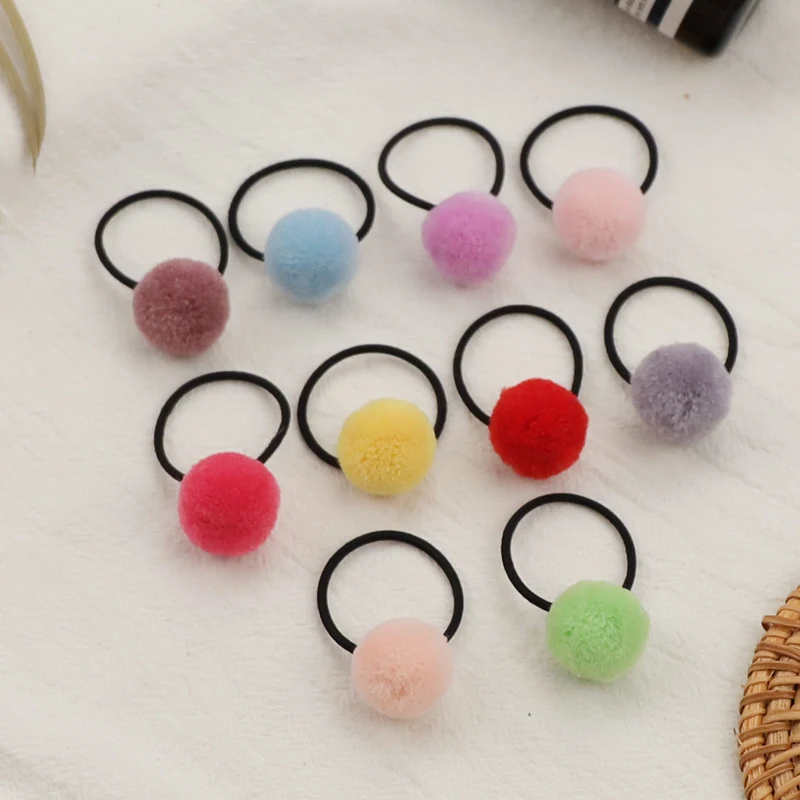 10 шт./лот Симпатичные шарики эластичные резинки повязки для волос модные детские