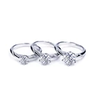 Tianyu драгоценные камни 5,06,58,0 мм круглой бриллиантовой огранки муассанит обручальное кольцо серебро 925 тонкие ювелирные изделия драгоценный камень ручной работы подарок для невесты