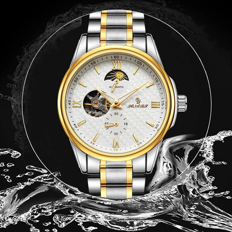 Luxury Men Mechanical Watch Business Luminous Waterproof Tourbillon Dial Automatic Quartz Watch Male Clock Watches for Men