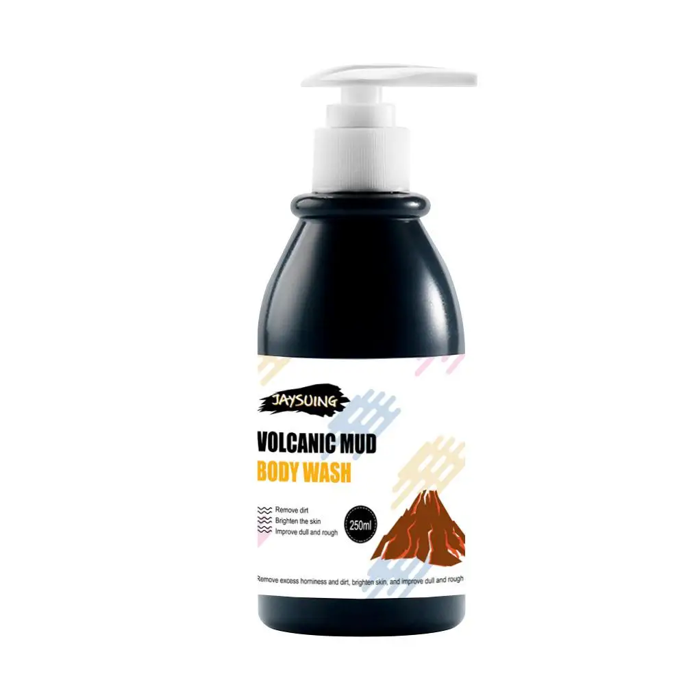 

250ml Volcanic Mud Shower Gel Whole Body Wash Fast Whitening Deep Clean Skin Moisturizing Exfoliating Body Care Cream