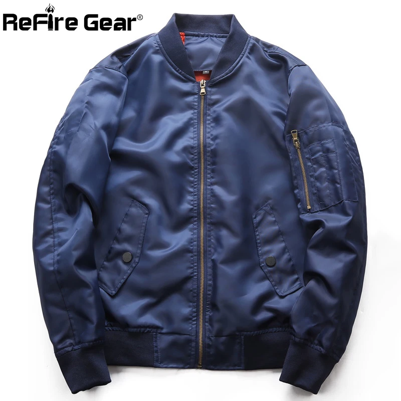 

ReFire Gear Autumn Bomber Jackets Men Army Combat Pilot MA-1 Military Jackets Tactical Soldiers Force Motorcycle Spring Clothes