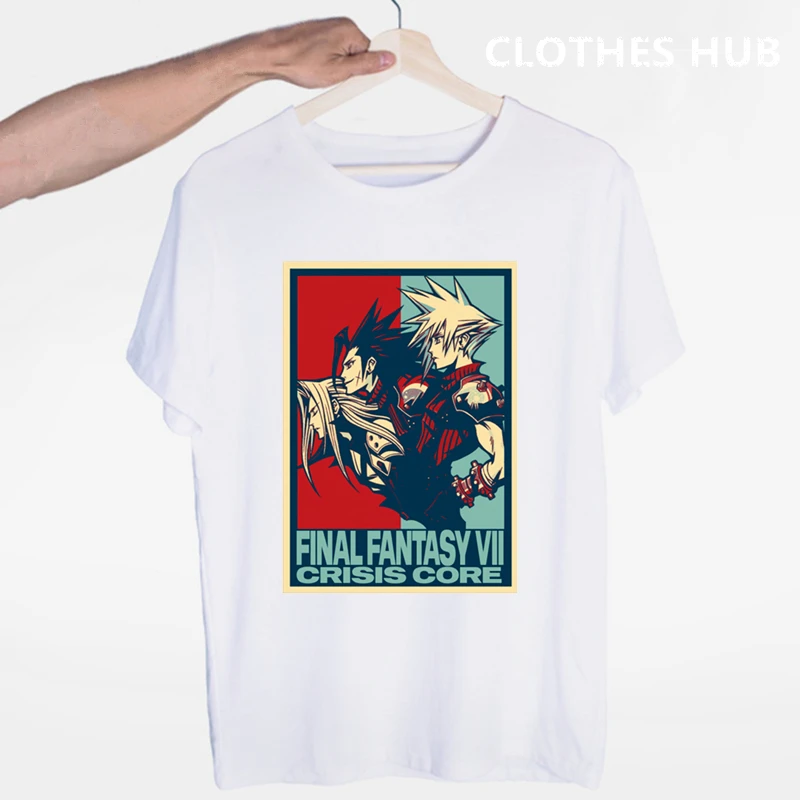 Dark grey Final fantasy футболки модные мужские и женские Топы футболка с коротким рукавом унисекс футболка - Color: Dark grey