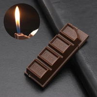 new creative chocolate lighter butane gas lighters portable cigar cigarette lighters outdoor smoking accessories gadgets for men