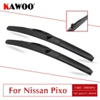 KAWOO для автомобилей Nissan Pixo 22 дюйма 14 дюймов, мягкий натуральный каучук, очистка лобового стекла, лезвия 2009, 2010, 2011, 2012, 2013, подходящий U-образный крюк