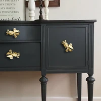 goldfish shape solid brass retro knobs door handles cabinet wardrobe drawer pulls single hole
