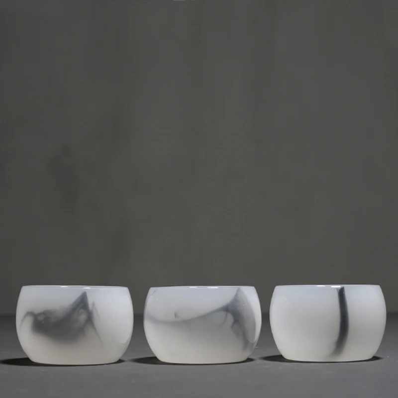 Прозрачная стеклянная чайная чашка 45 мл чернила фарфоровая мастер кунг фу