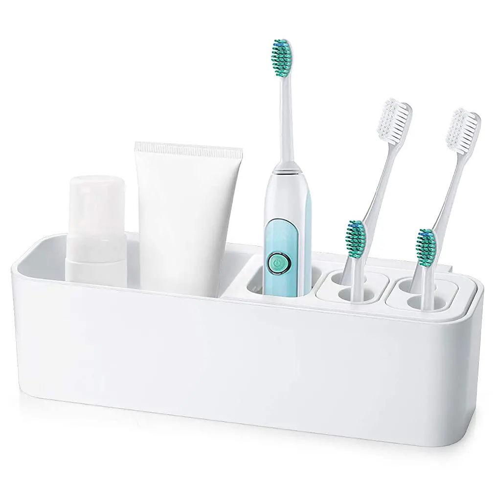 

Bathroom Accessories Toothbrush Holder Bathroom Multi-Purpose Strong Suction Toothbrush Caddy Detachable