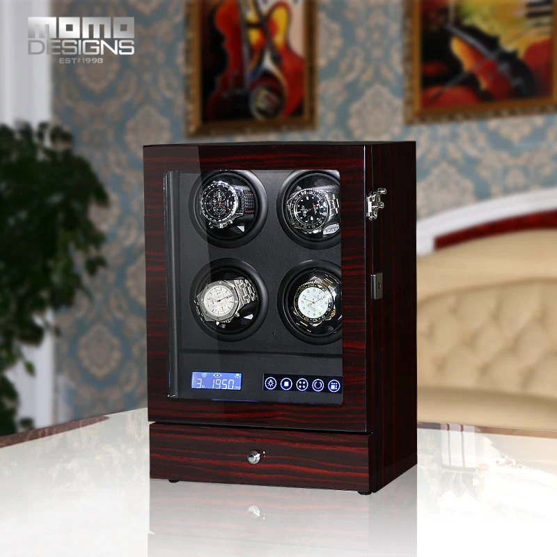 Автоматическая намотка часов с двигателем Mabuchi ЖК сенсорный экран и пульт