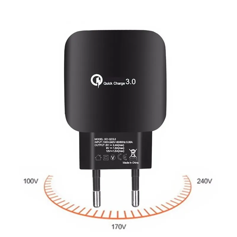 USB зарядное устройство для быстрой зарядки с разъемом EU 9 В 1.8A QC 3 0 адаптер Samsung Galaxy