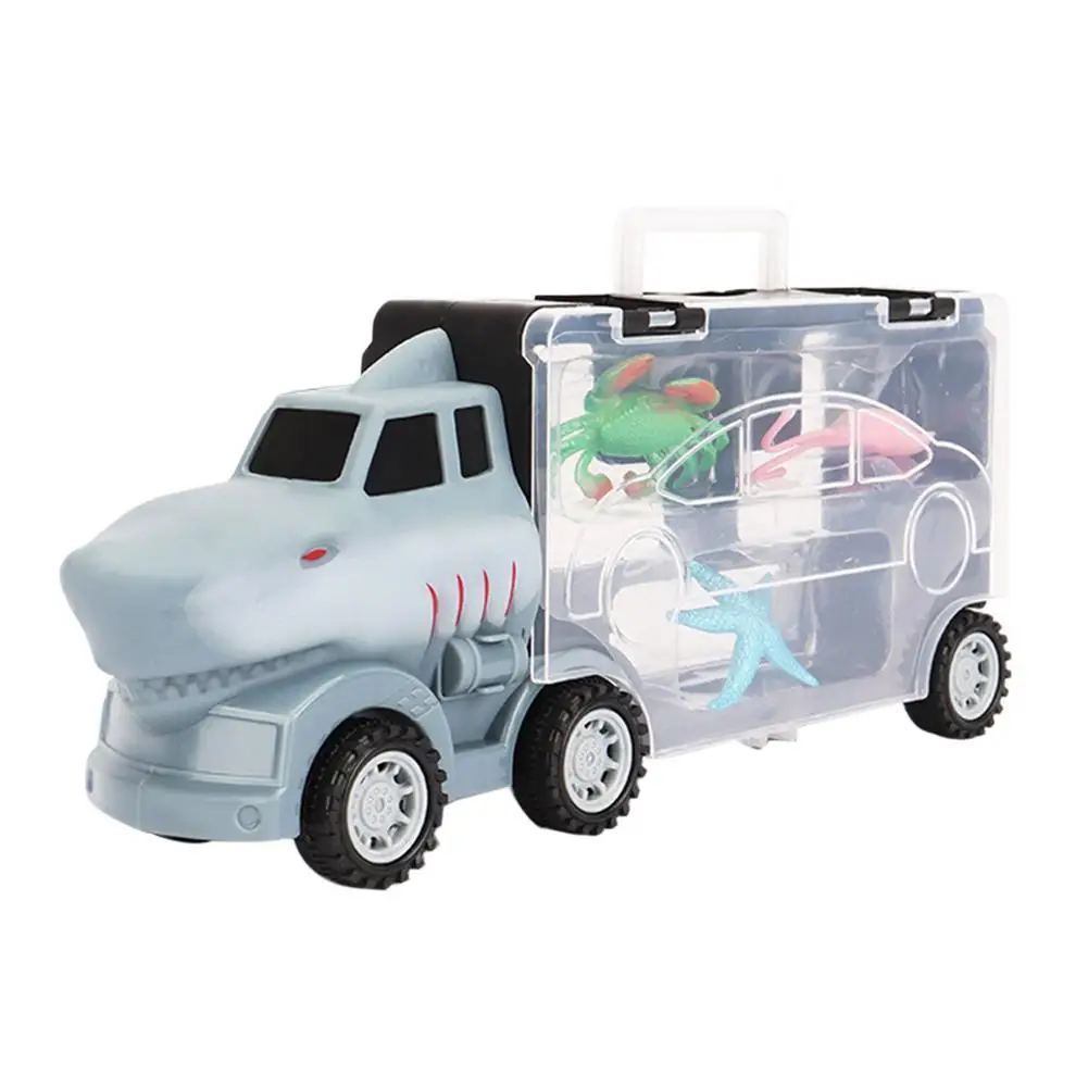 

Модели животных в мире, скользящий инерционный контейнер для хранения, грузовики, детские игрушки, грузовик с динозавром, набор игрушек, мод...