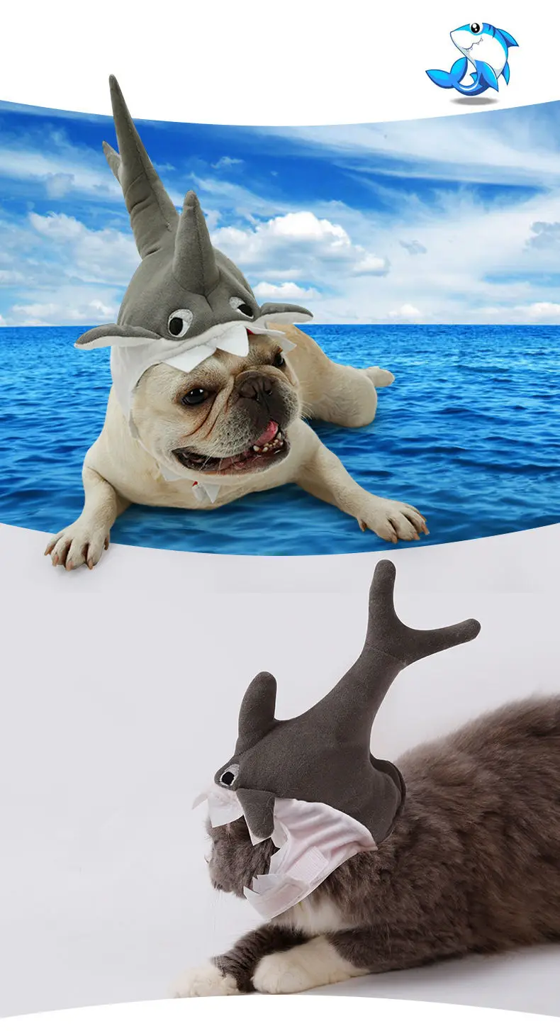 3D Собака бейсболка с кошкой для маленьких домашних животных смешная шапка Хэллоуин собака, домашняя кошка акула костюм для вечеринки наряды для милых средних теплая одежда для собак Зима флис