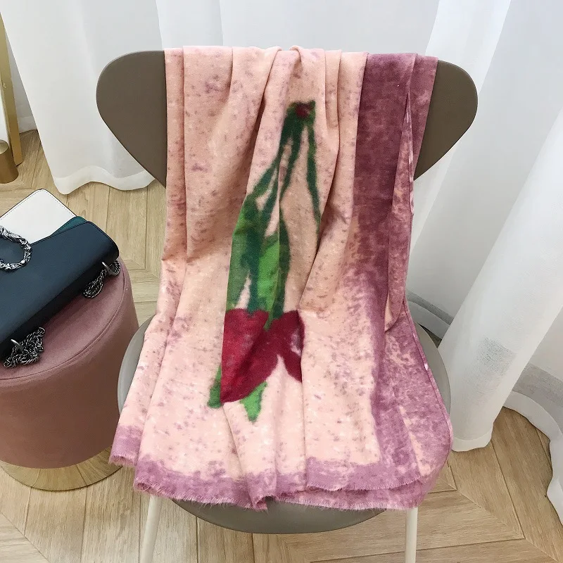Осень и зима 2019 Новый женский шарф из искусственного кашемира утолщенная