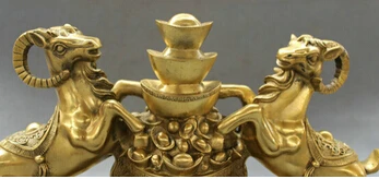 Бесплатная доставка народная Статуэтка фэн-шуй из чистой латуни богатство 2