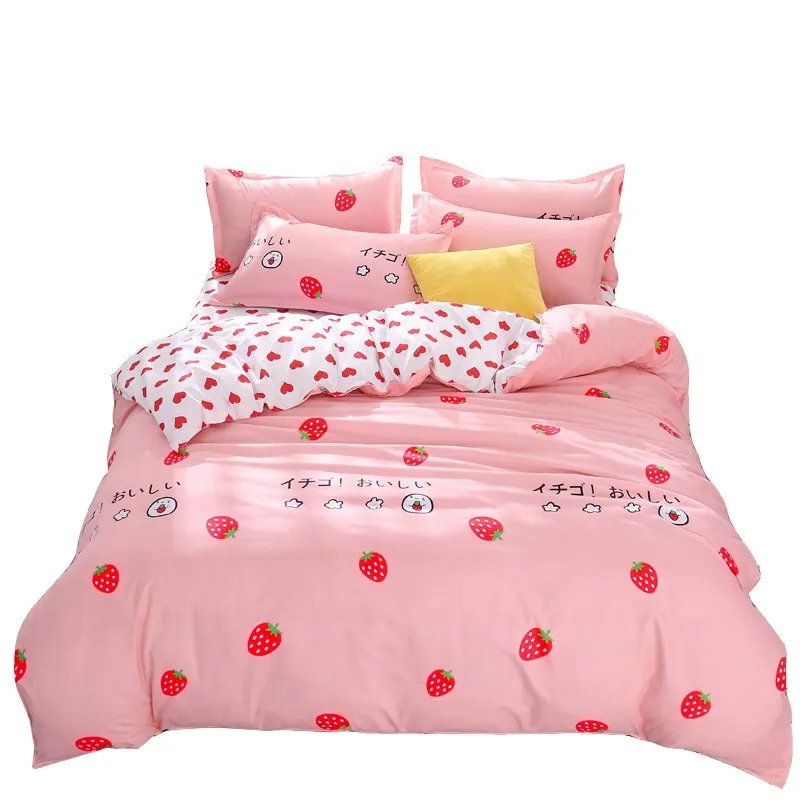 4 Pcs King Size Bedding Set Single and Double Student 3 pcs Children Quilt Soft Bed Cover Bedroom Comforter | Дом и сад