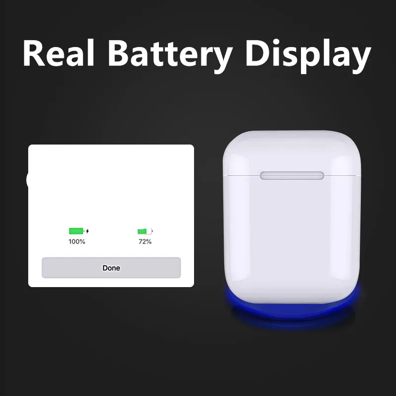 Оригинальные новые i100 TWS 1: 1 Мини Всплывающие Bluetooth 5,0 беспроводные 3D басовые наушники для ppl