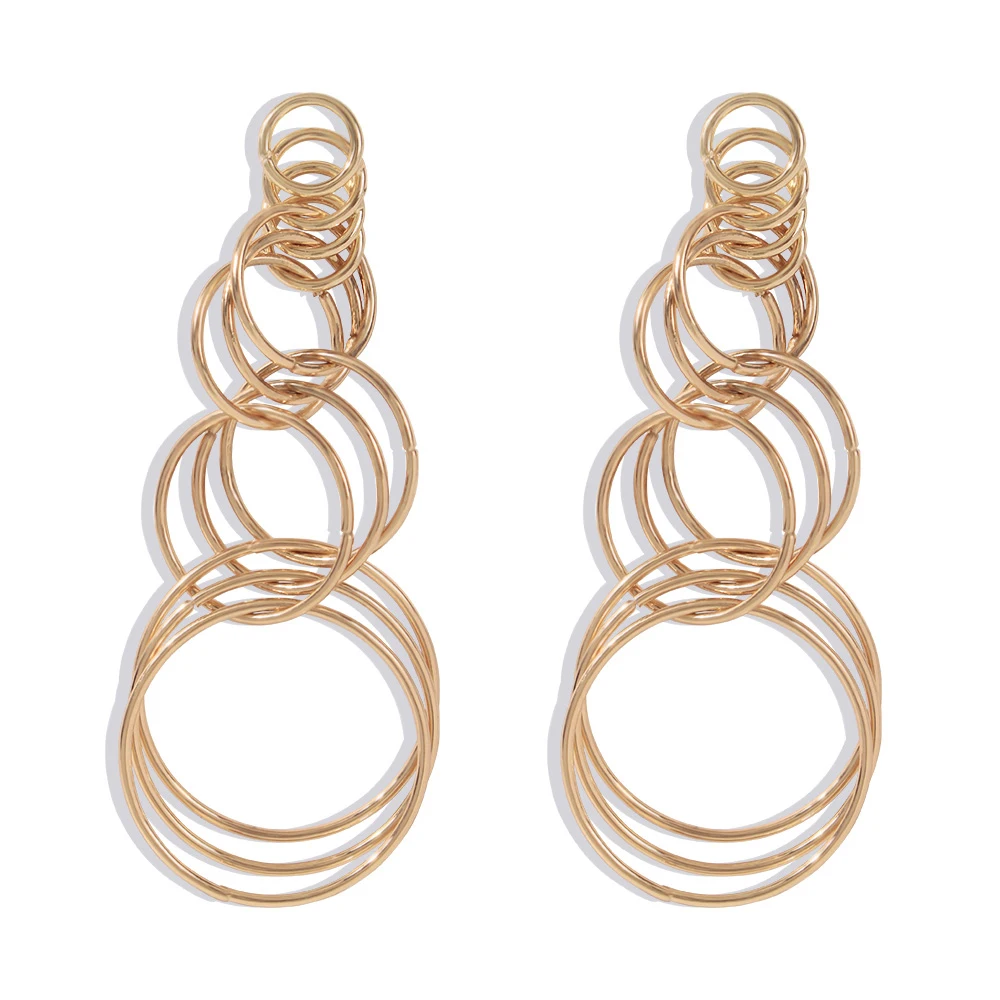 

Multi Layer Large Circle Earrings Women's Fashion Exaggeration Metal Big Circle Earrings Earrings Earrings Korean Earrings