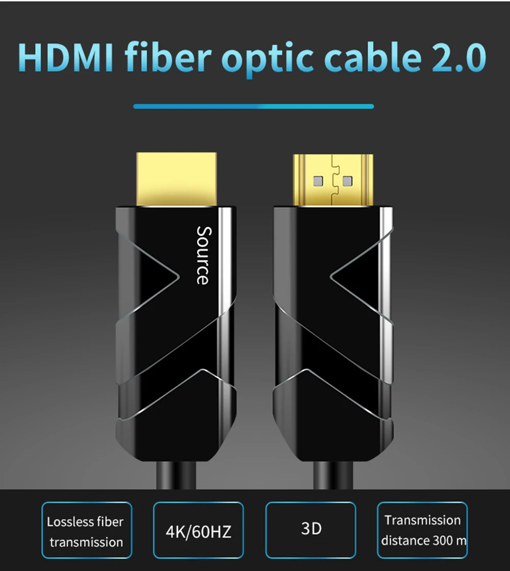 Кабель HDMI 2,0 4K 60Hz волоконно-оптический кабель HDMI 2,0 2.0a 2.0b HDR для HDTV Xiaomi коробка проектор PS4 Кабель HDMI 2 м 3 м 5 м 10 м-100 м