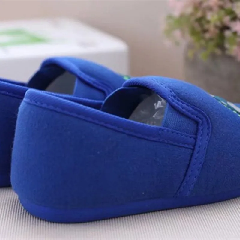 Осенне-зимние домашние тапочки для мальчиков из хлопчатобумажной ткани детские