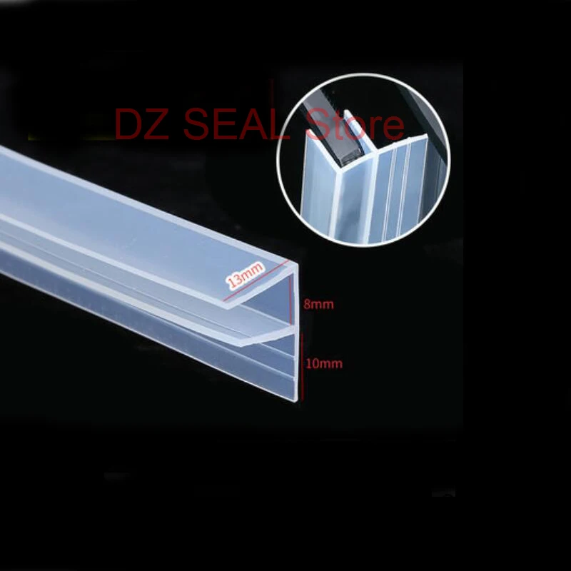 F shape bath shower rubber glazing door window silicone seal strip weatherstripping for 8mm glass