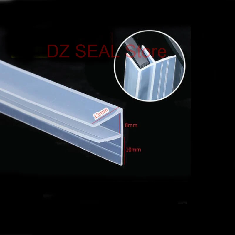 

F shape bath shower rubber glazing door window silicone seal strip weatherstripping for 8mm glass