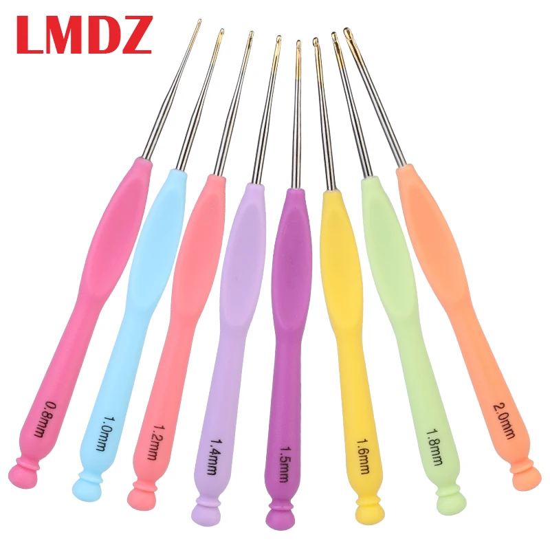 

LMDZ Crochet Hooks Knitting Needles Crochet Needles Set 0.8-2mm DIY Crochet for Weaving Sewing Needles Handmade Knitting Tool