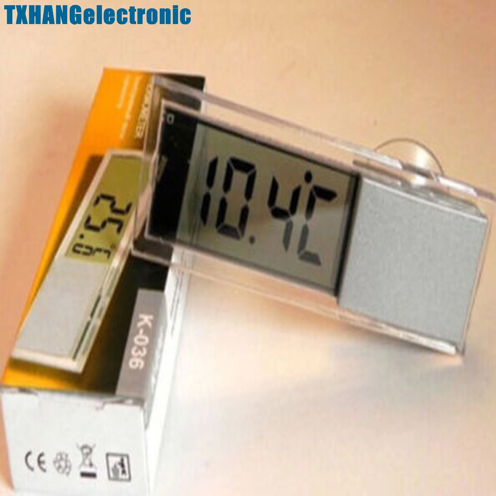 Автомобильный зеркальный цифровой термометр с ЖК дисплеем на