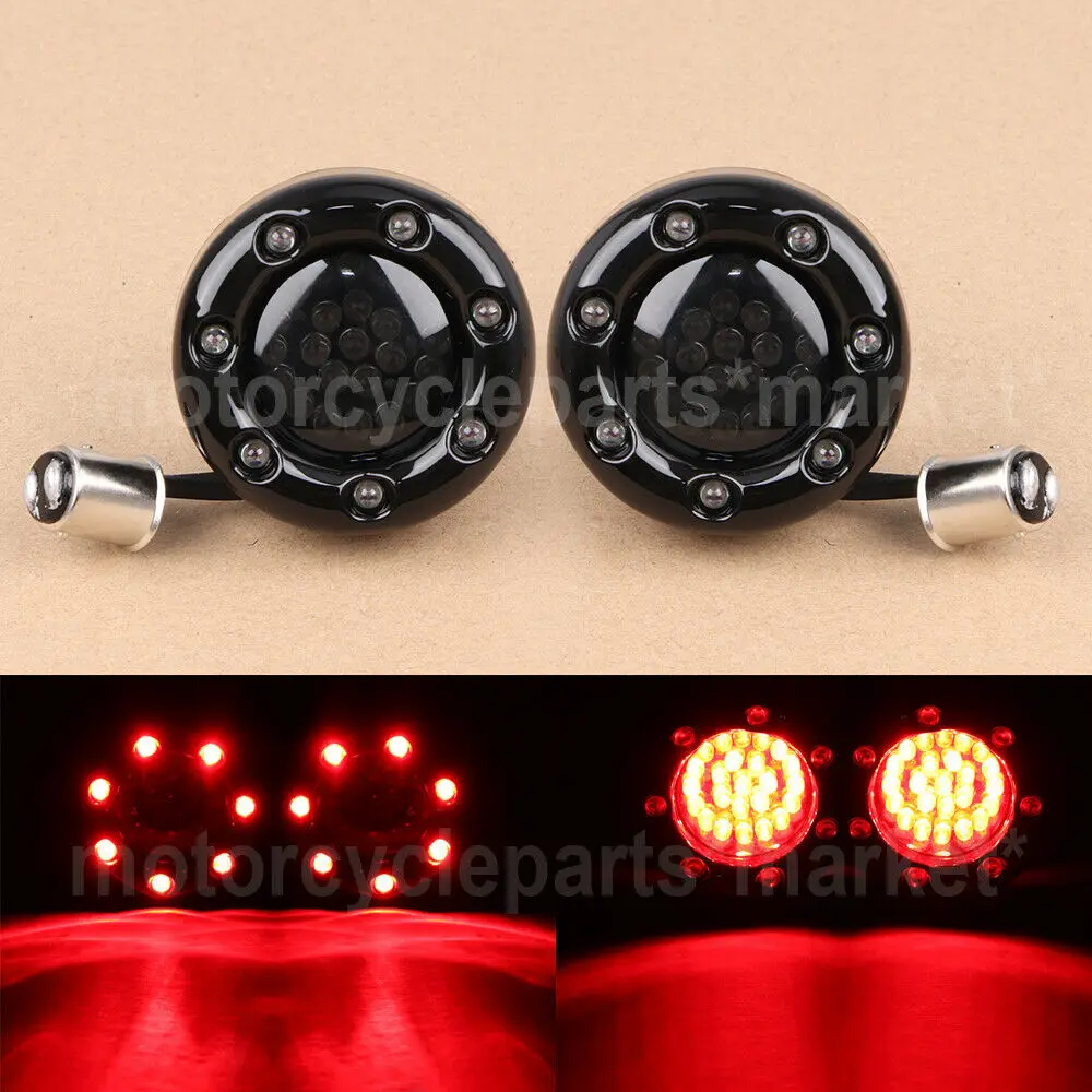 Запчасти для мотоциклов черный/красный огнеупорный 1157 светодиодный комплект