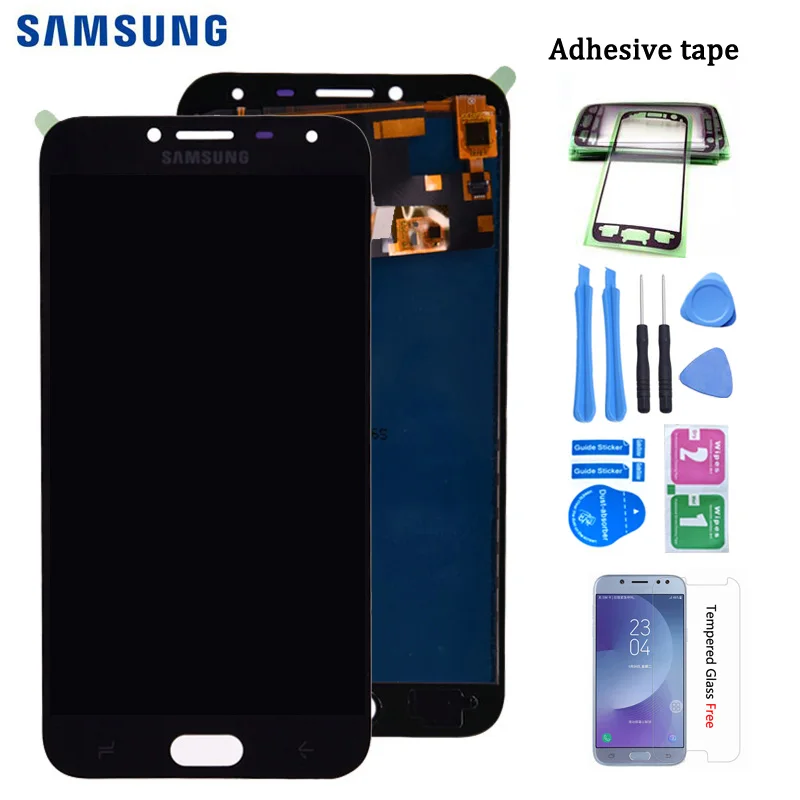 Для samsung Galaxy J4 J400 J400F J400H J400G J400P J400M ЖК-дисплей Дисплей кодирующий преобразователь сенсорного экрана в сборе с возможностью регулировки яркости