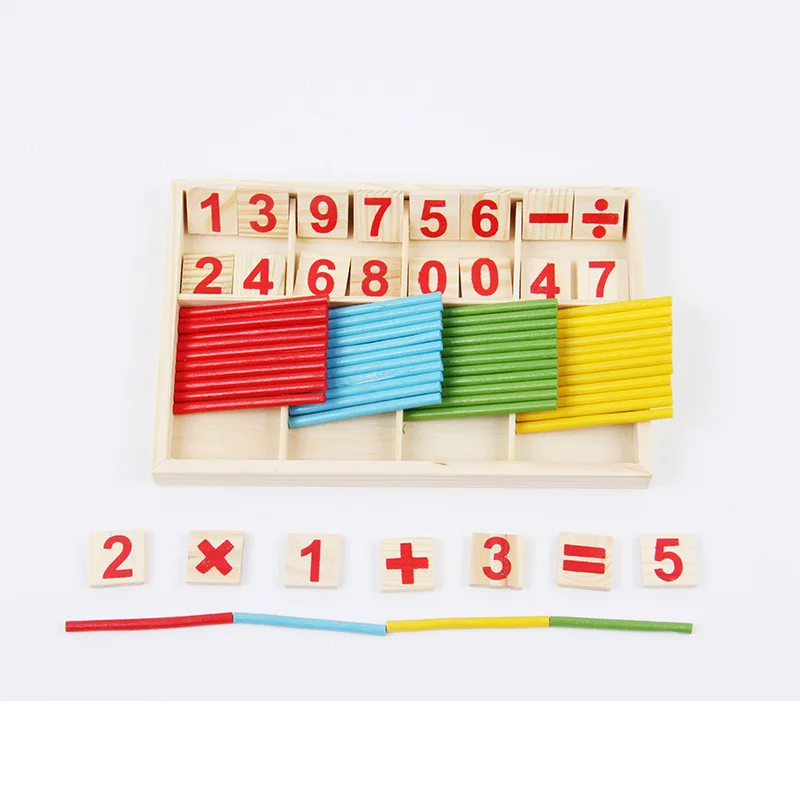 Детские Обучающие палочки с подсчетом Развивающие деревянные игрушки