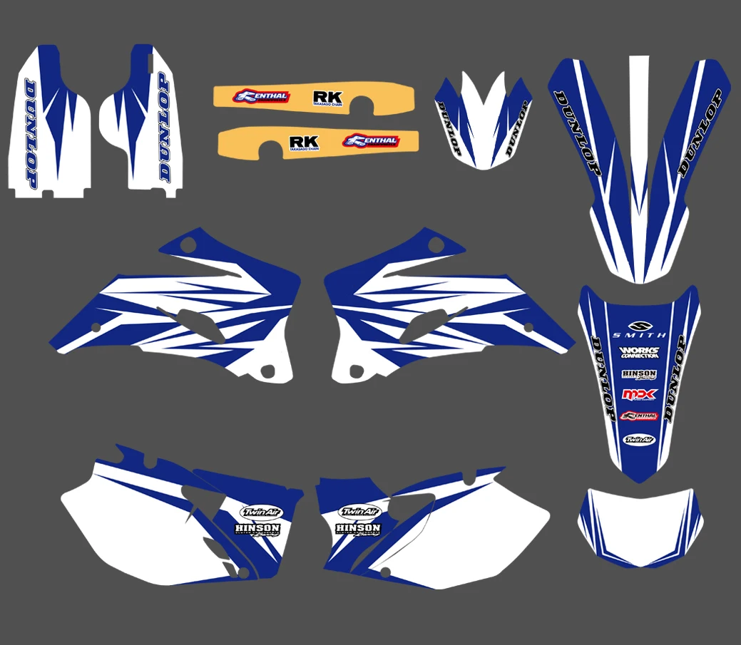 Motorcycle GRAPHICS BACKGROUNDS DECALS STICKERS for Yamaha  WR250F 2007 2008 2009  2010 2011 2012 2013 WR450F 2007-2011 Pegatina