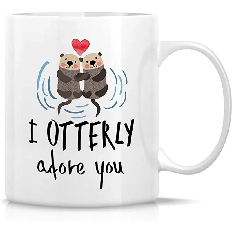 

Funny Mug - I Otterly Adore You 11 Oz Ceramic Coffee Mugs - Funny, Sarcasm, Sarcastic, Motivational, Inspirational birthday gift