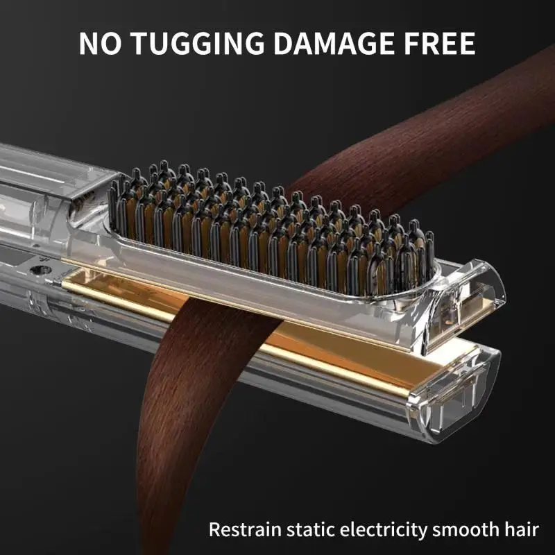 

Professional Hair Straightener, 3 In 1 Hair Straightener, Electric Comb Straightener, Temperature-adjustable, Instant Heating