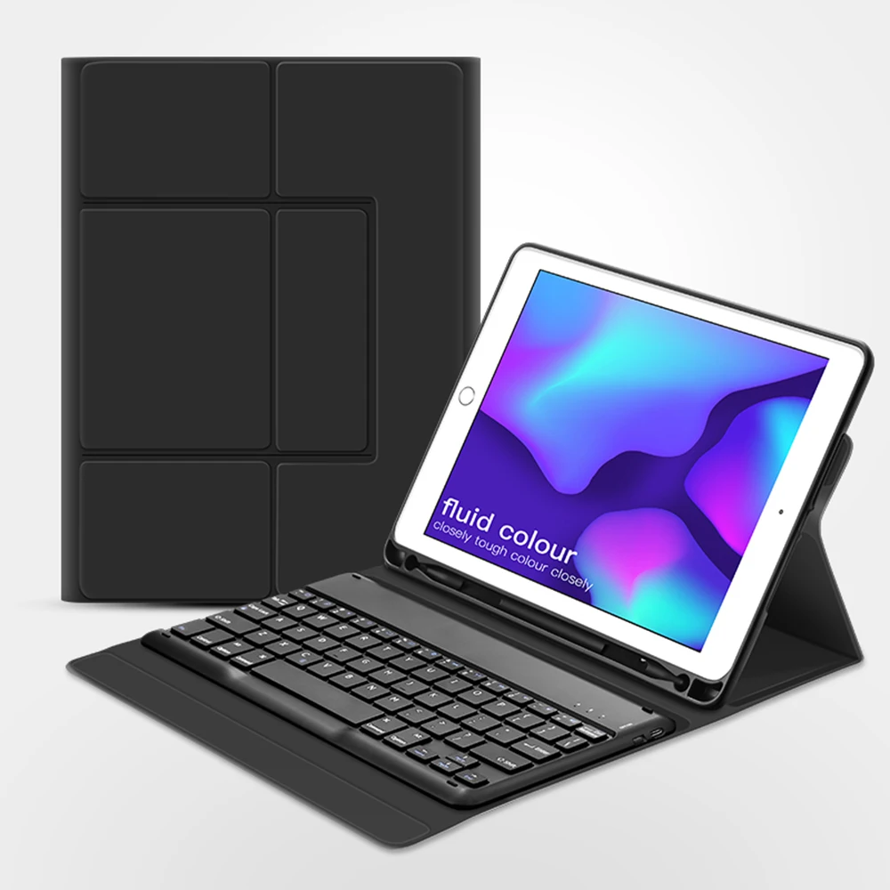 Для Air 1/Air 2/Pro 9,7/ iPad/ iPad Американский 7 цветов с подсветкой планшет Bluetooth клавиатура чехол с кожаным чехлом