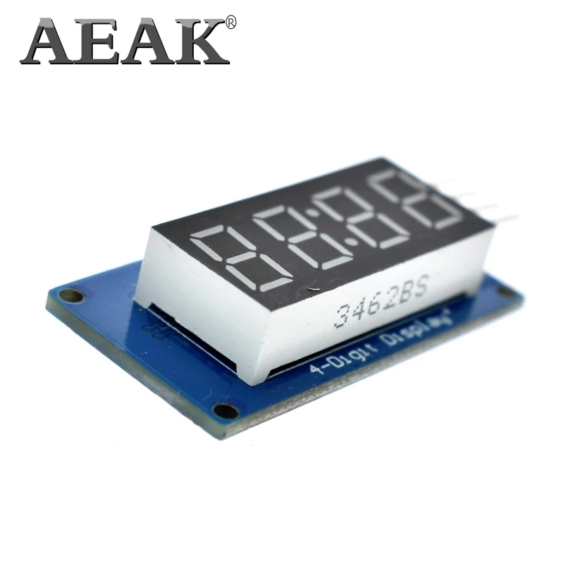 AEAK TM1637 светодиодный модуль дисплея 7 сегментный 4 бита 0,36 дюймов часы красный анод цифровая трубка четыре последовательных платы драйвера пакет