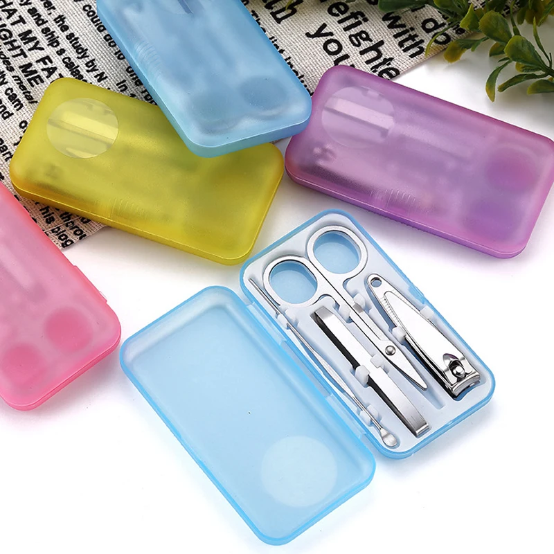 

Taoye teemo 4pcs/set New Manicure Nail Clippers Pedicure Set Portable Travel Hygiene Kit Stainless Steel Nail Cutter Tool Set