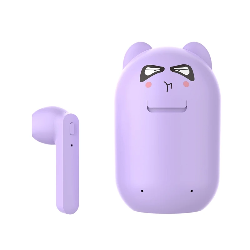 

Njuyd Head Phones Blueteeth 5.0 Headsets Mini TWS Wireless Headphones with Cartoon Animals Pattern Charging Box