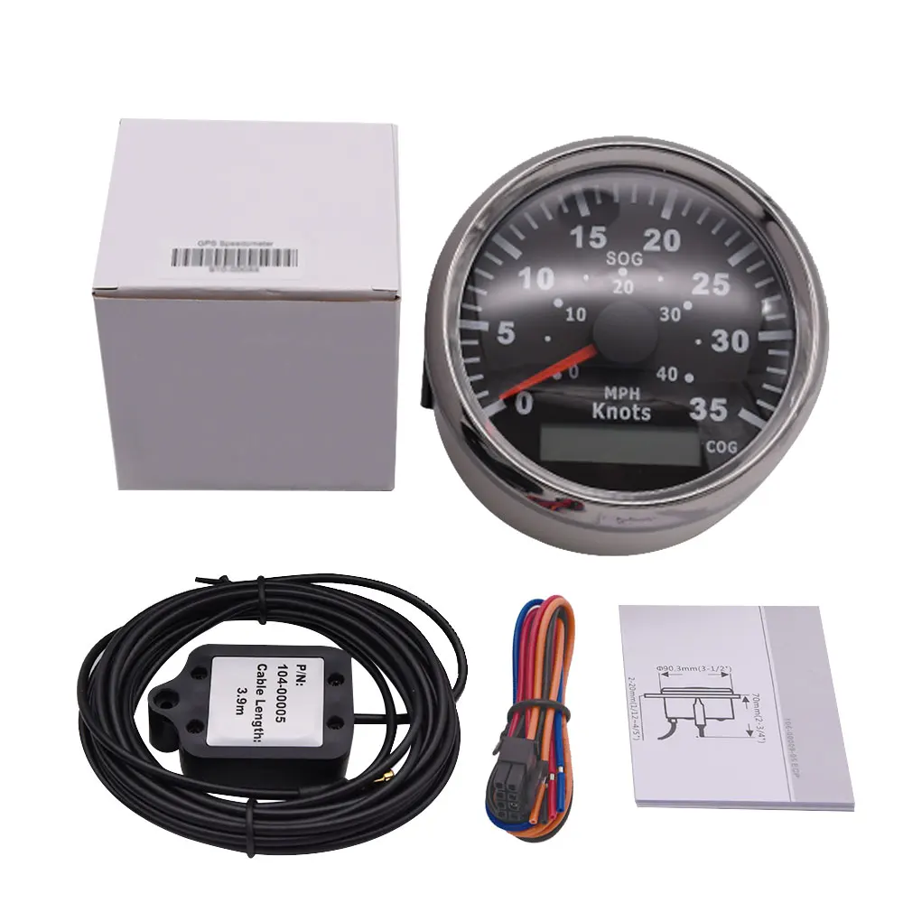 Спидометр автомобильный с GPS Водонепроницаемый 35 узлов 40 миль/ч подсветкой 85 мм 9 ~