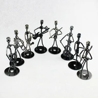 8 pieces creative metal musical instrument 8 men or 8 women band model music fans birthday gift for art home desk decoration
