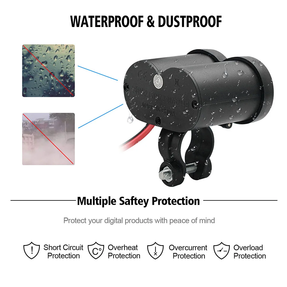 

Разъем для прикуривателя мотоцикла, USB, CS-313G1, универсальный, с переключателем, простая установка, личные элементы автомобиля