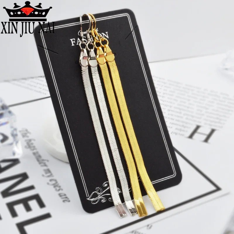 Женские серьги с подвесками в виде змеиной кости длинные капельки Корейском