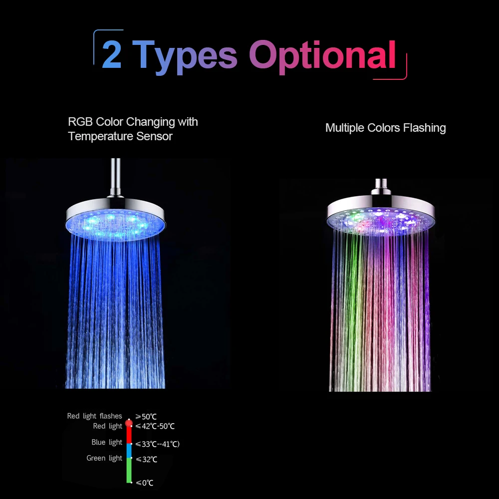 Насадка для душа с RGB-светодисветильник дом 8 дюймов