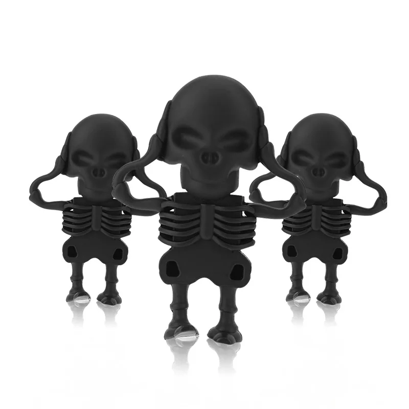 USB флеш накопитель в виде черепа скелета головного убора грима призрака смерти 32