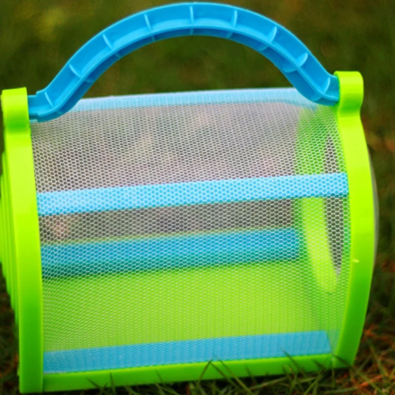 

Insect Box with Handle Outdoor Portable Butterfly Dragonfly Insect Observation Cage Reptile Pet Life Box Experiment