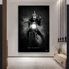 Черно-белая Картина на холсте мотогонщик обезьяна настенные художественные плакаты принты настенные картины для гостиной дома настенные картины